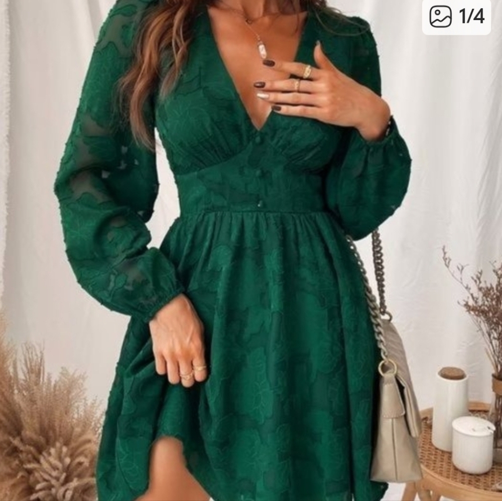 Cupshe Deep Green Dress Size Large